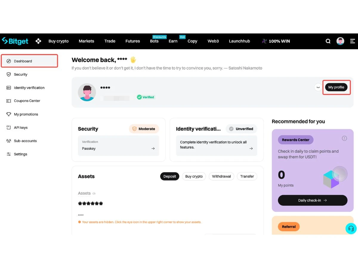 Bitgetdashboard
