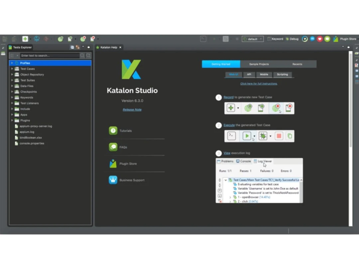 Katalon Studio-login
