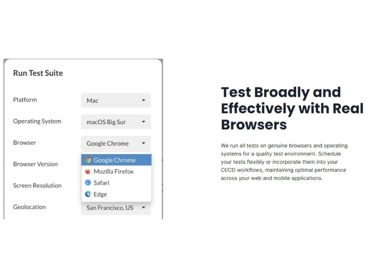 Endtest-test browsers