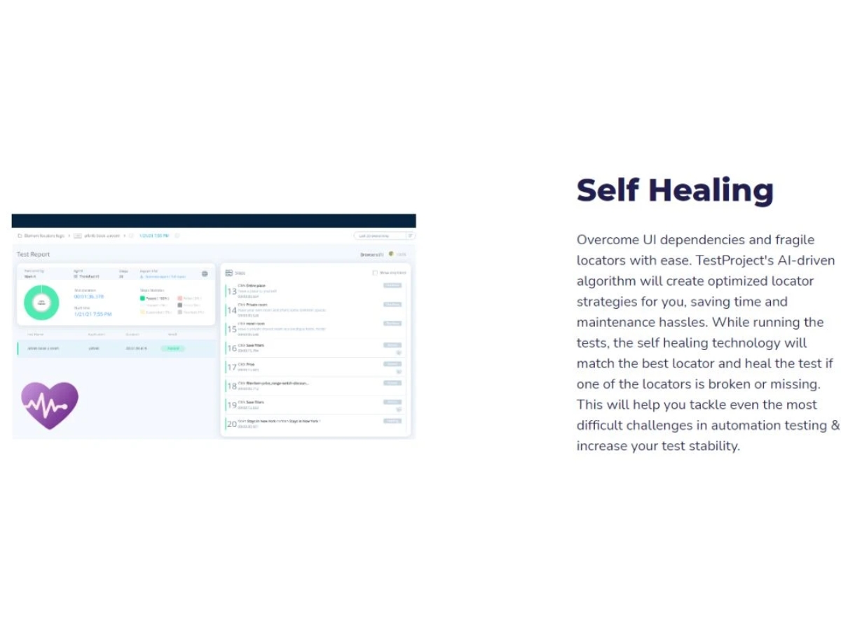 TestProject-self healing