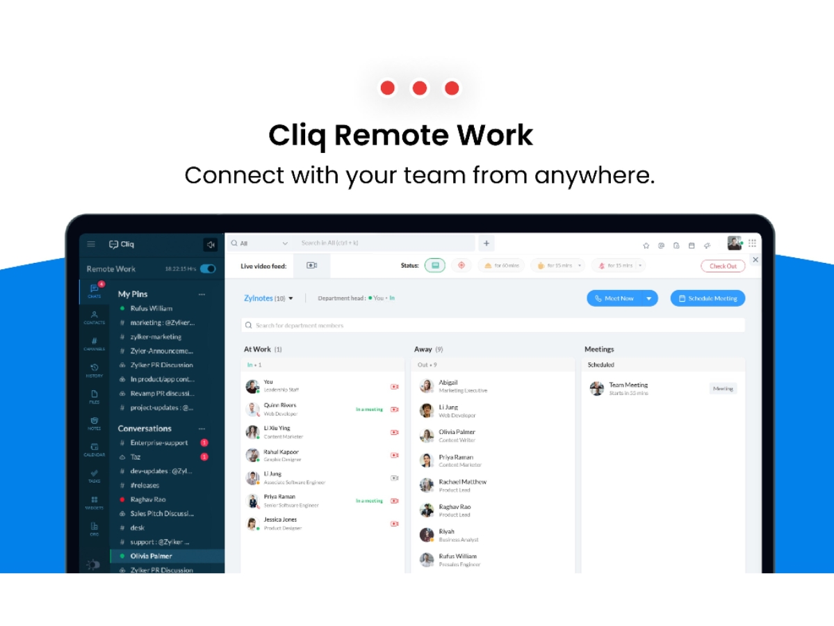 Zoho Cliq-remote work