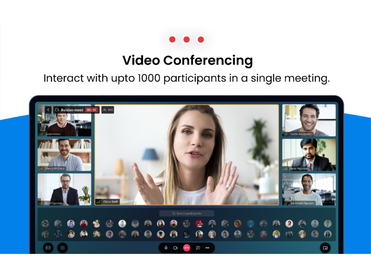 Zoho Cliq-video conferencing