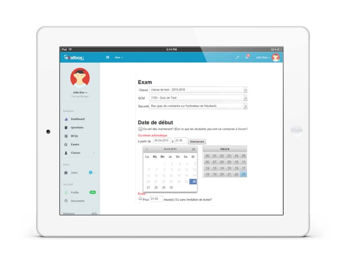 Evalbox-exam dates