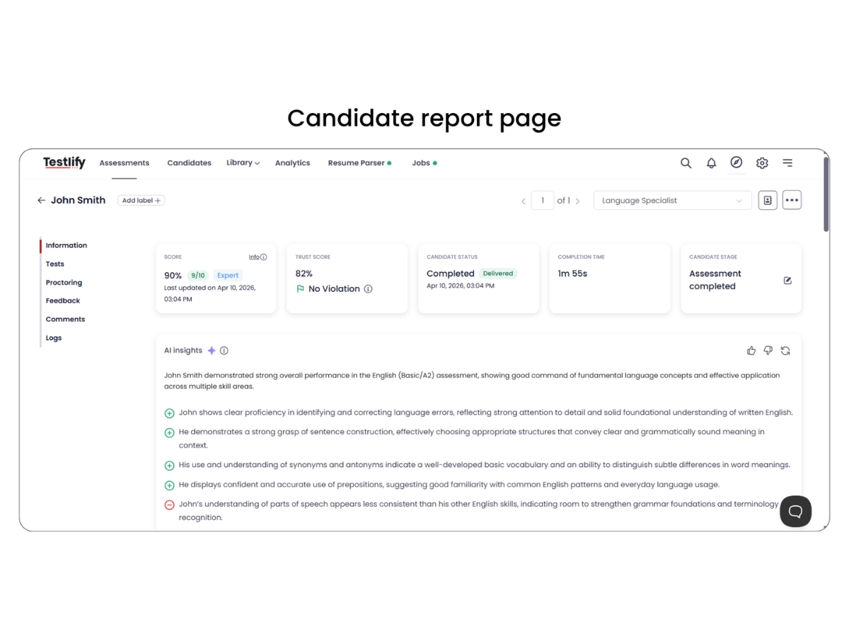 Testlify-reports