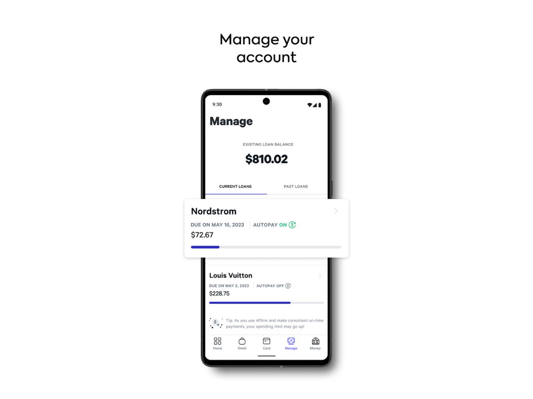 Affirm-Manage Account