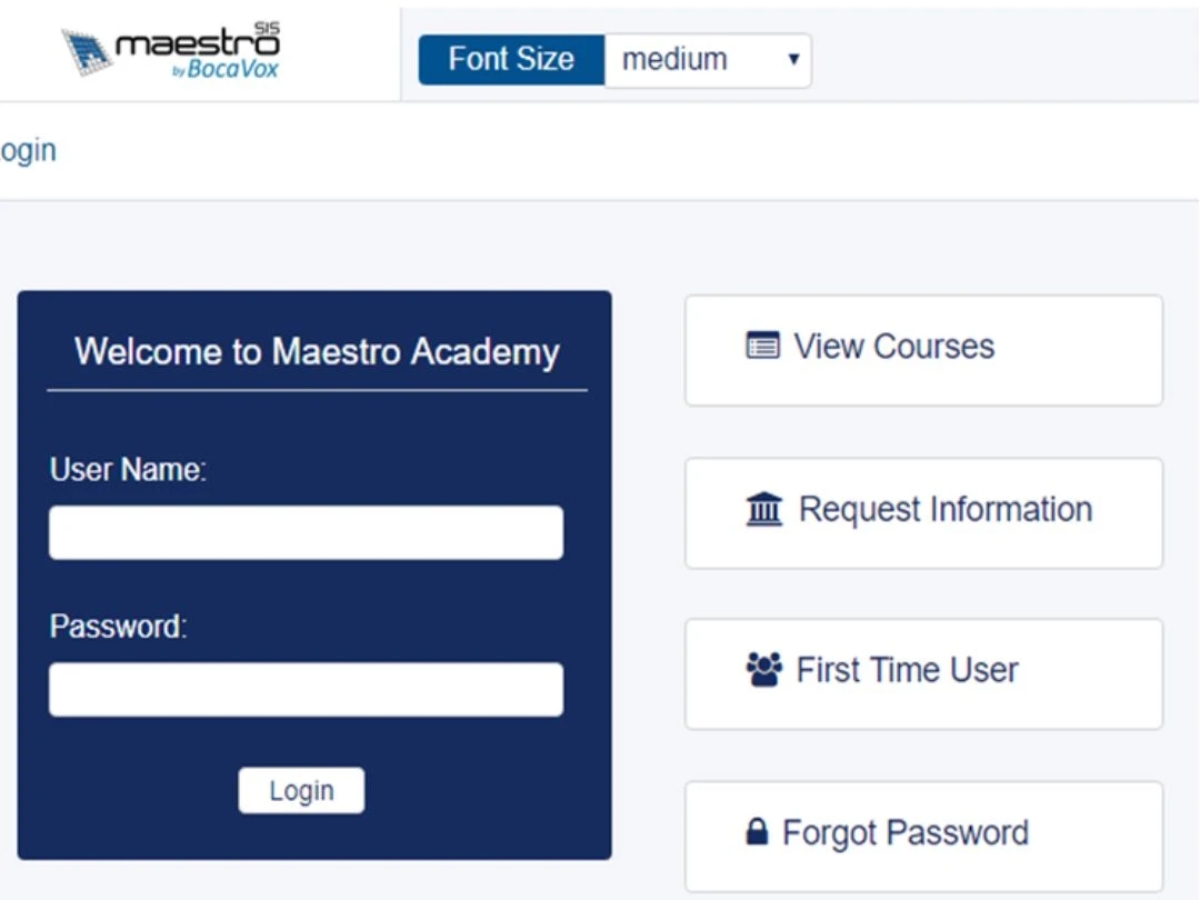Maestro SIS-login
