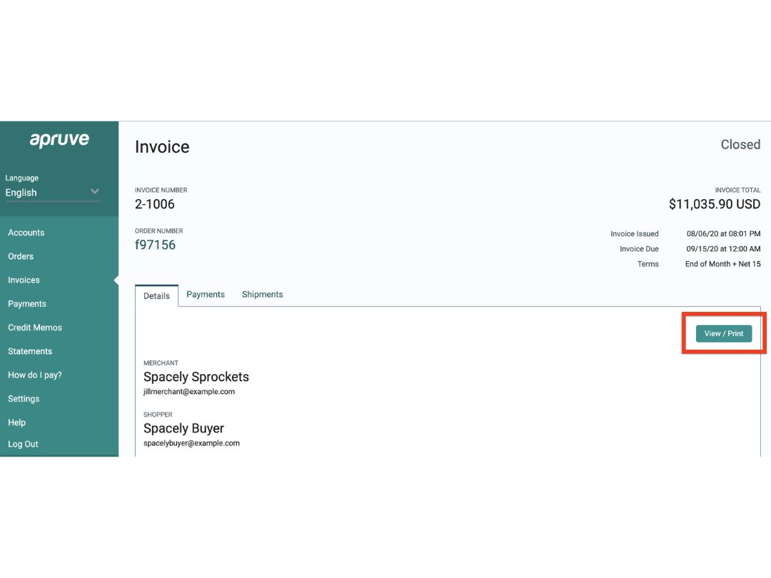Apruve-invoice