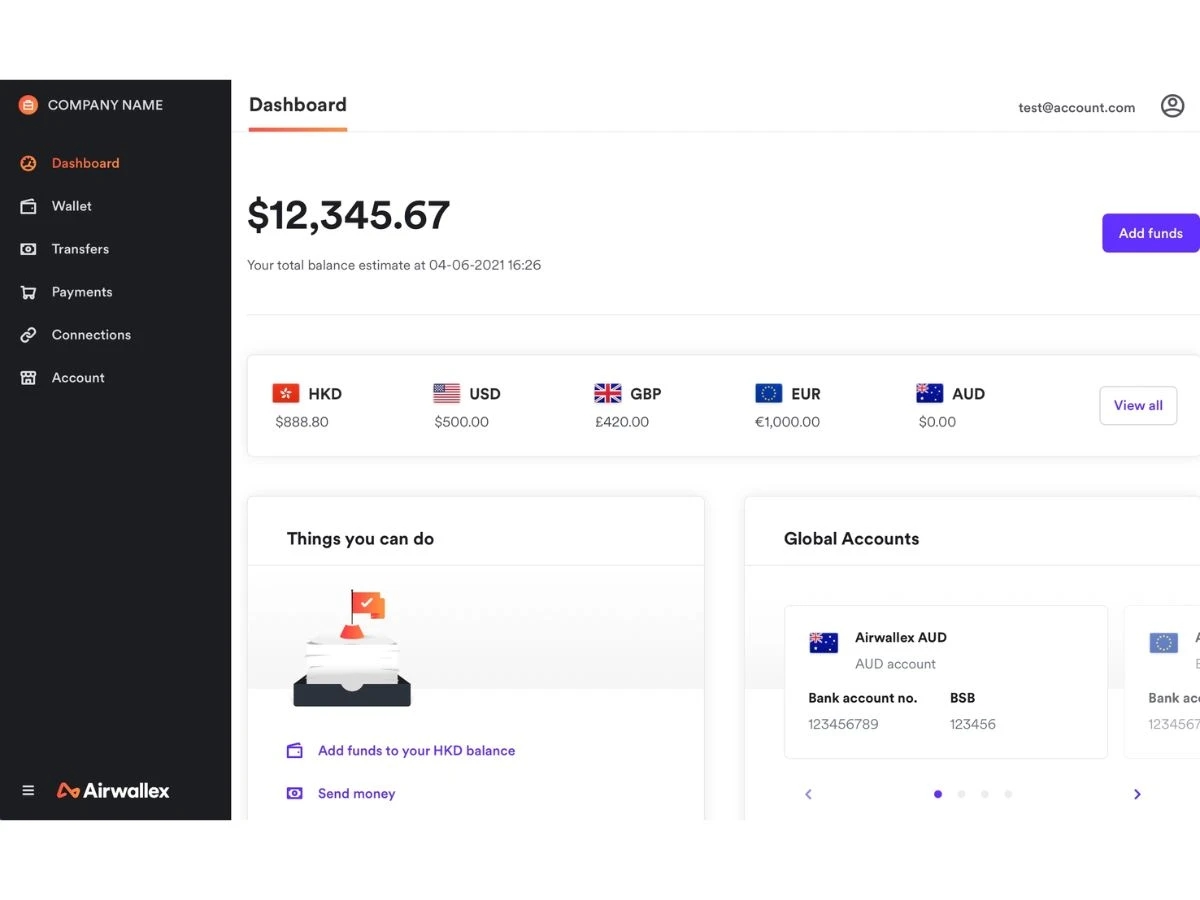 Airwallex-dashboard