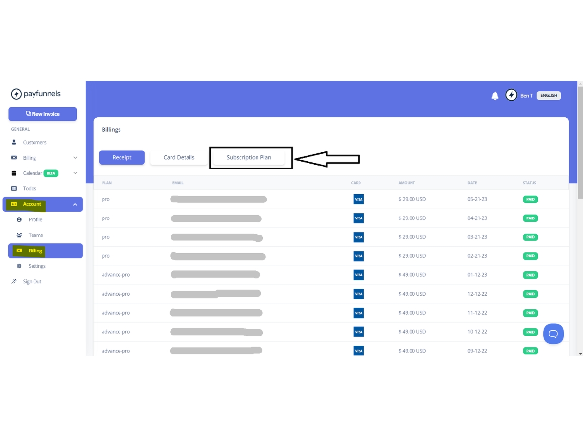 Payfunnels-billing