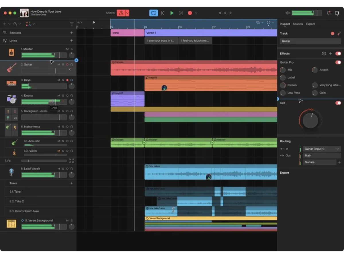Cakewalk-frame editing