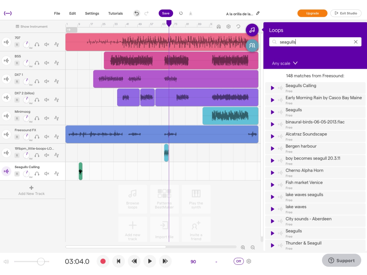 Soundtrap-editing