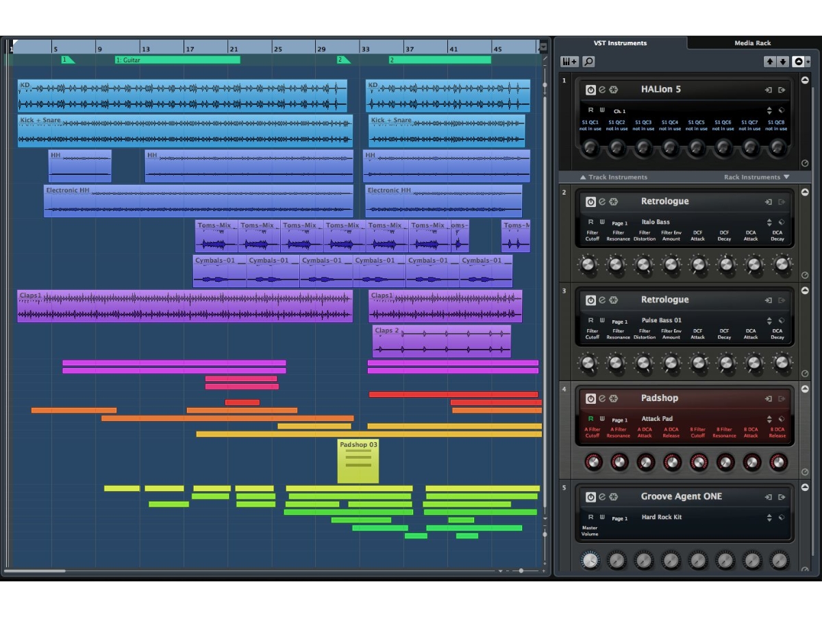 Cubase Elements-mixing