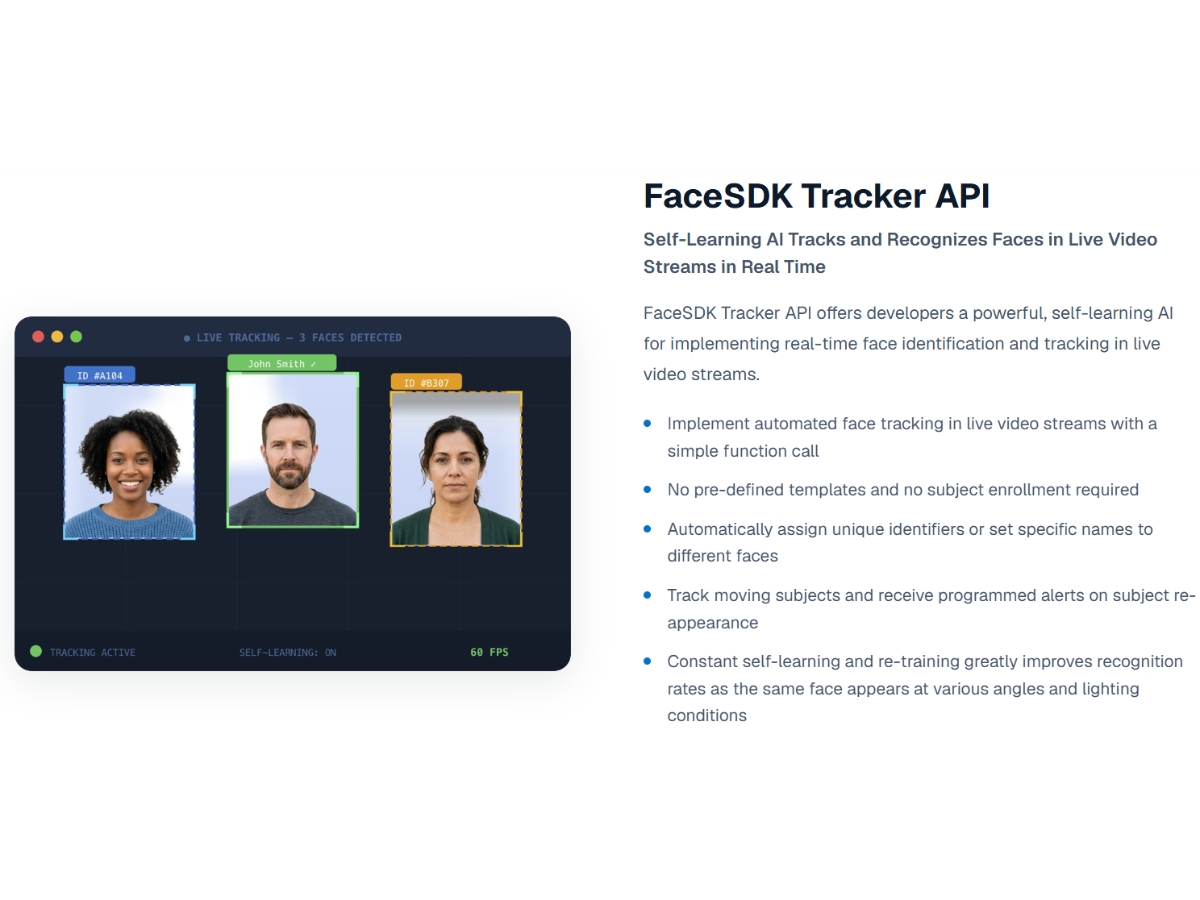 Luxand FaceSDK-tracker