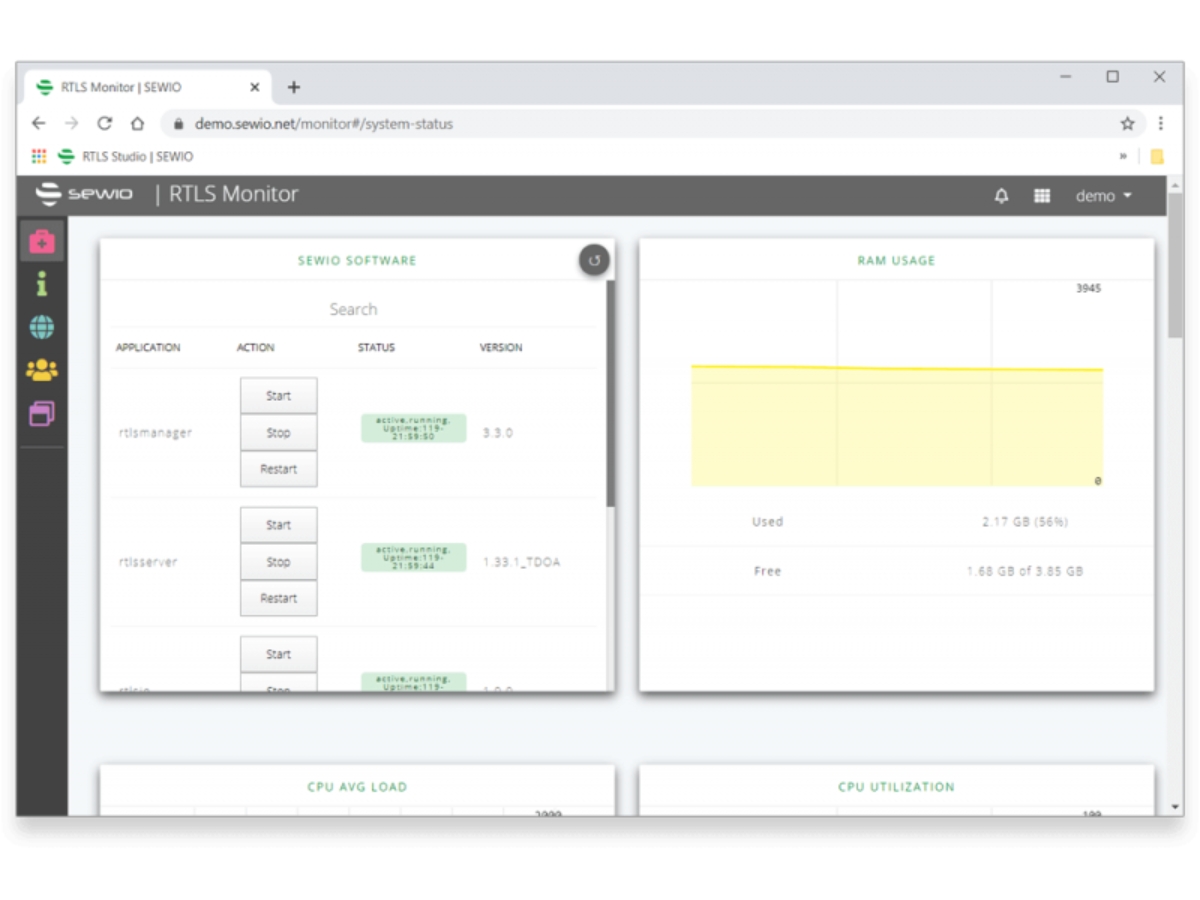 RTLS Studio-monitor
