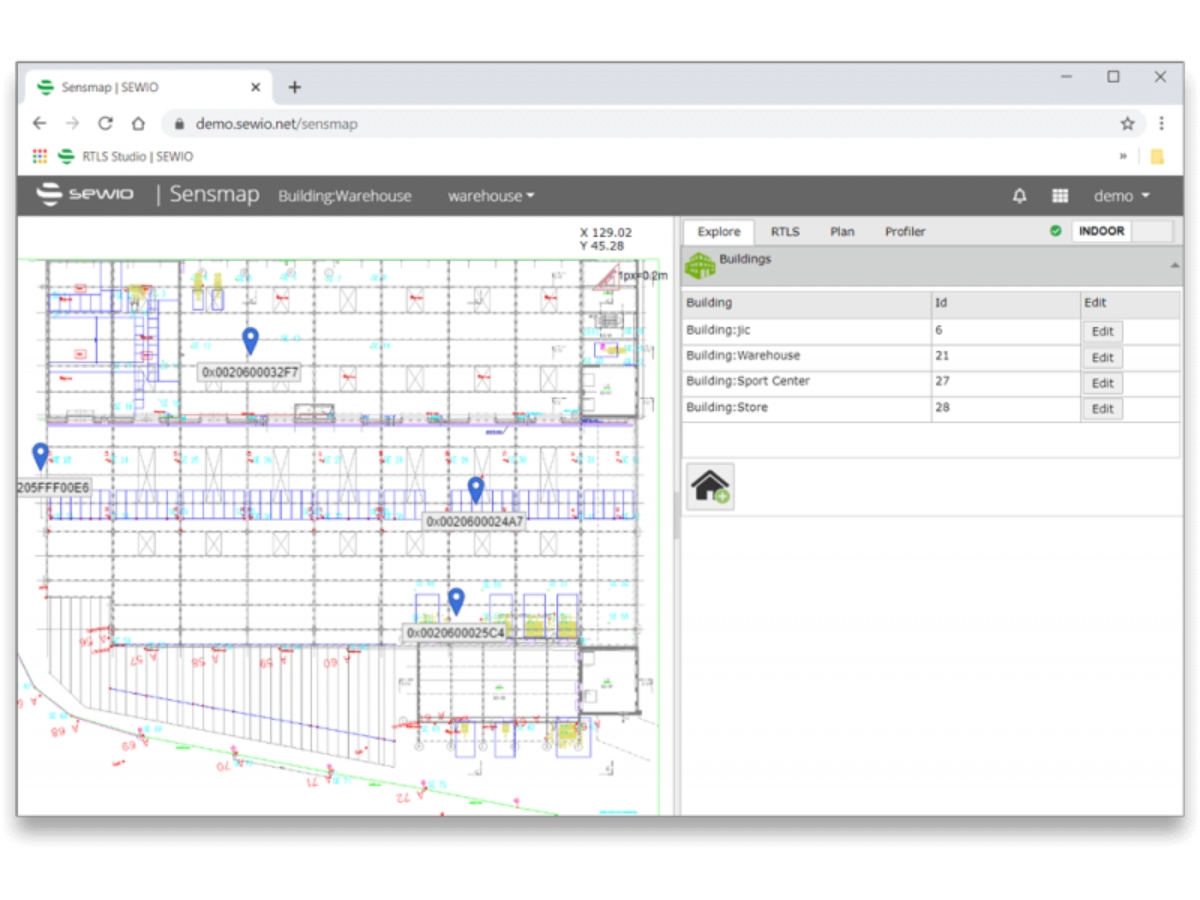 RTLS Studio-sensmap