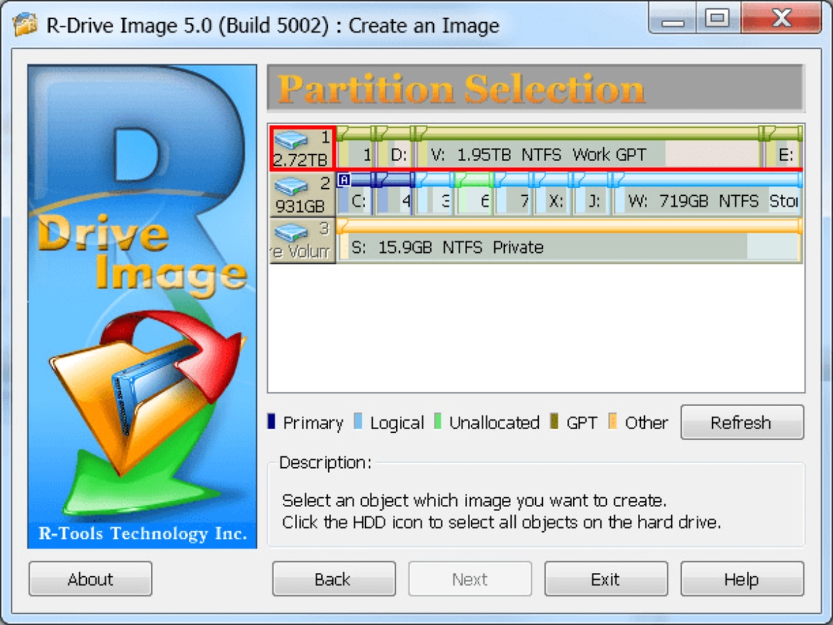 R-Drive Image-create