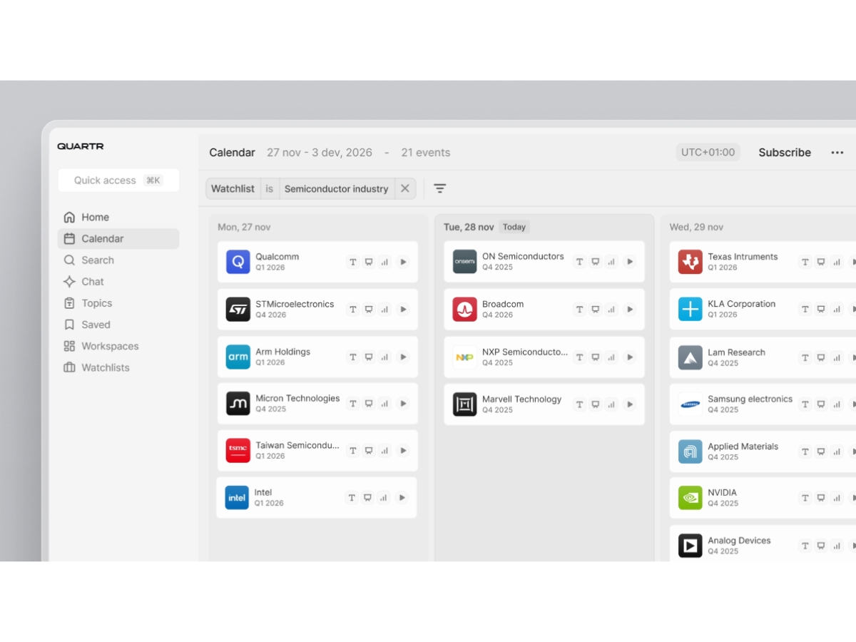 Quartr-calendar