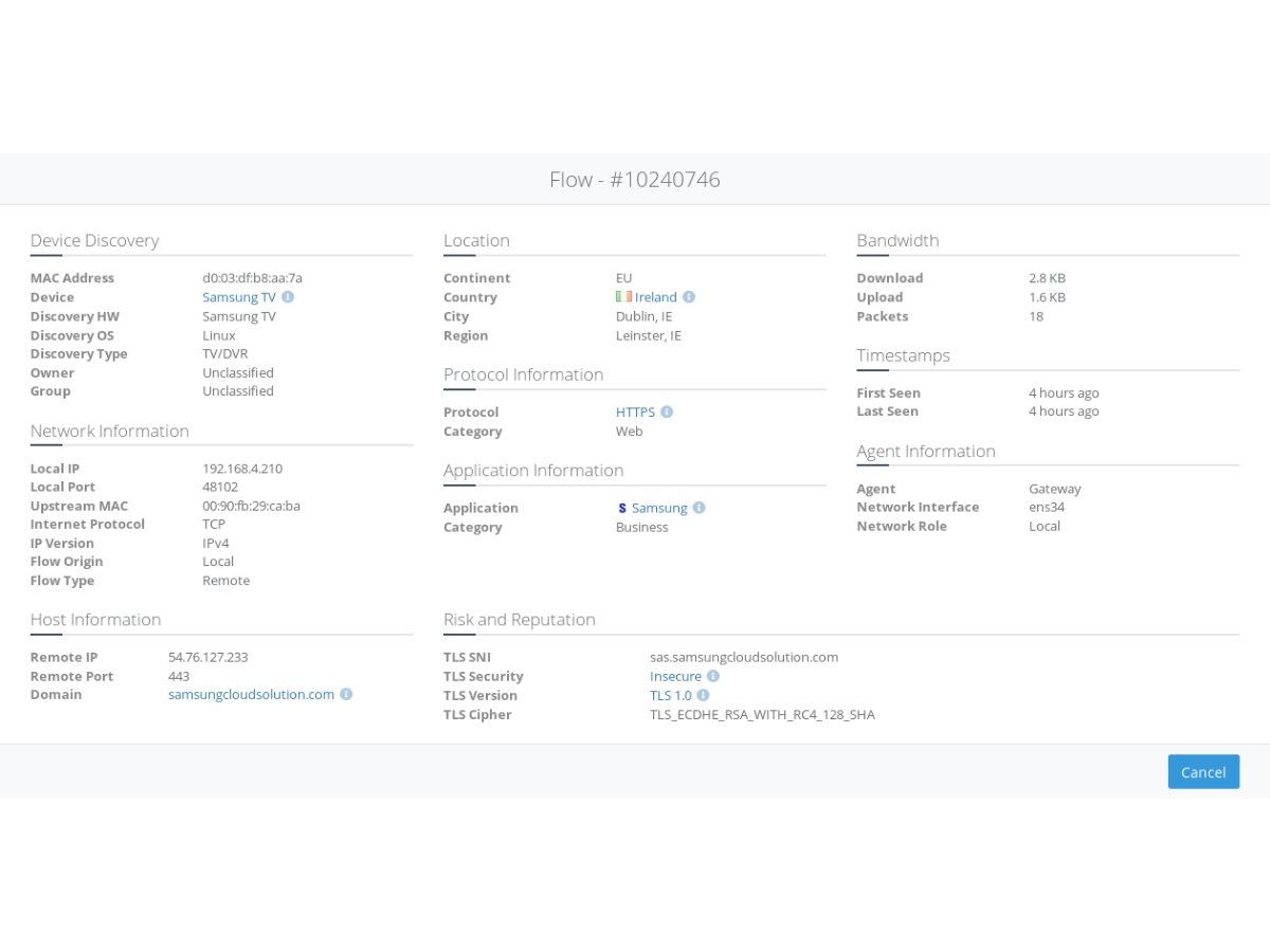 Netify-flow details