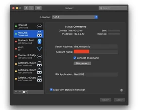 NextDNS connected