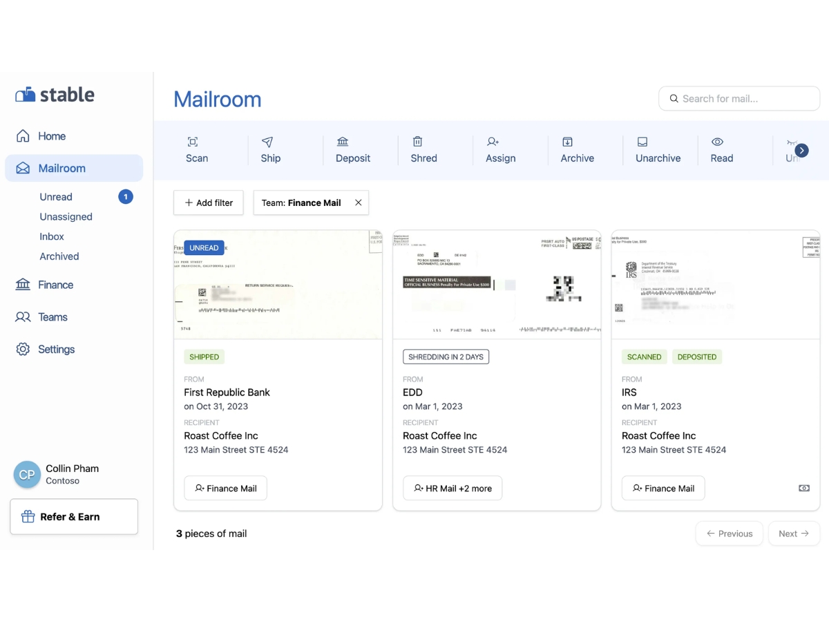 Stable-mailroom