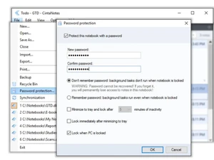 CintaNotes protection