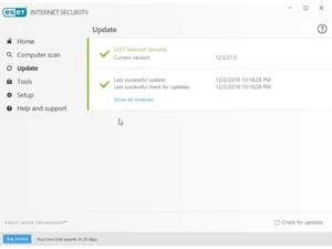 eset internet security scan