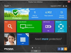 panda antivirus-dashboard