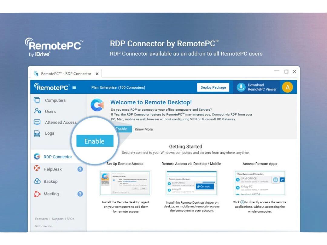 RemotePC desktop