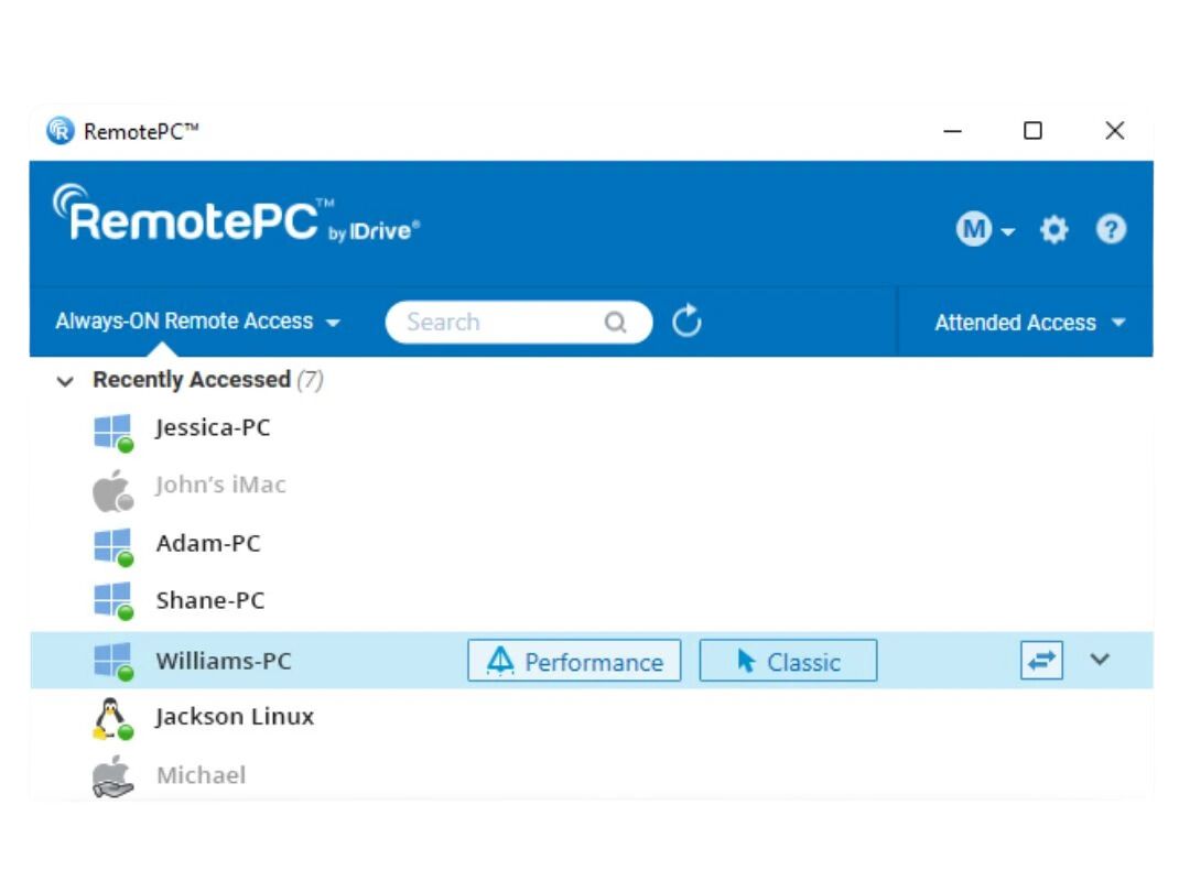 RemotePC performance