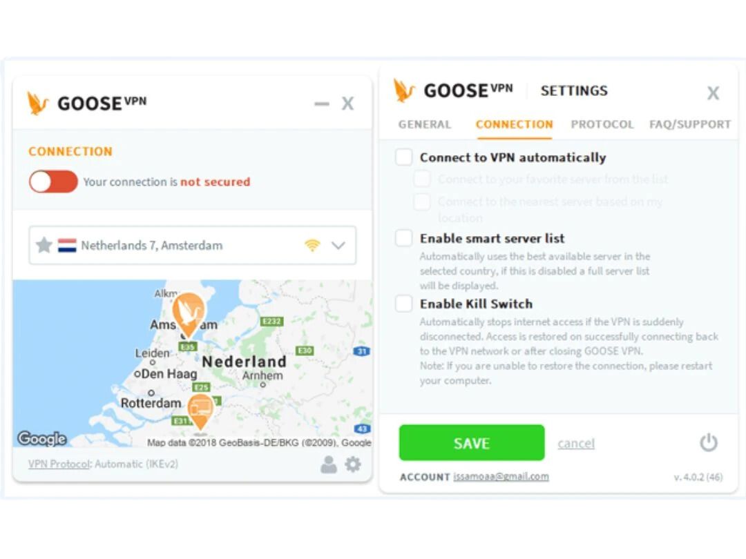 GOOSE VPN connection