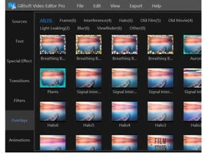Gilisoft Video Editor overlays