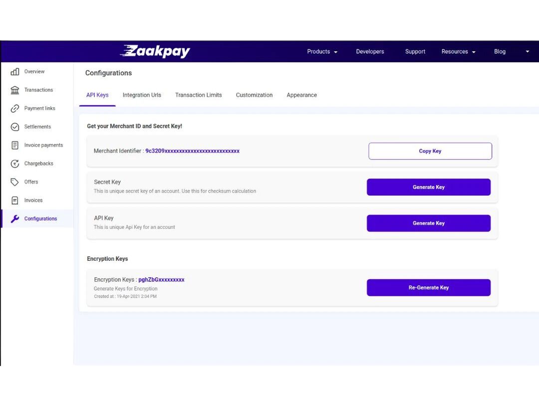 Zaakpay configuration