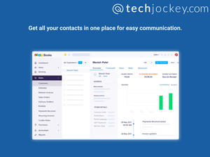zoho books customer transactions