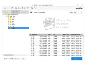 Stellar Photo Recovery Tree View