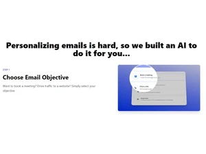 Warmer-Choose Email objective