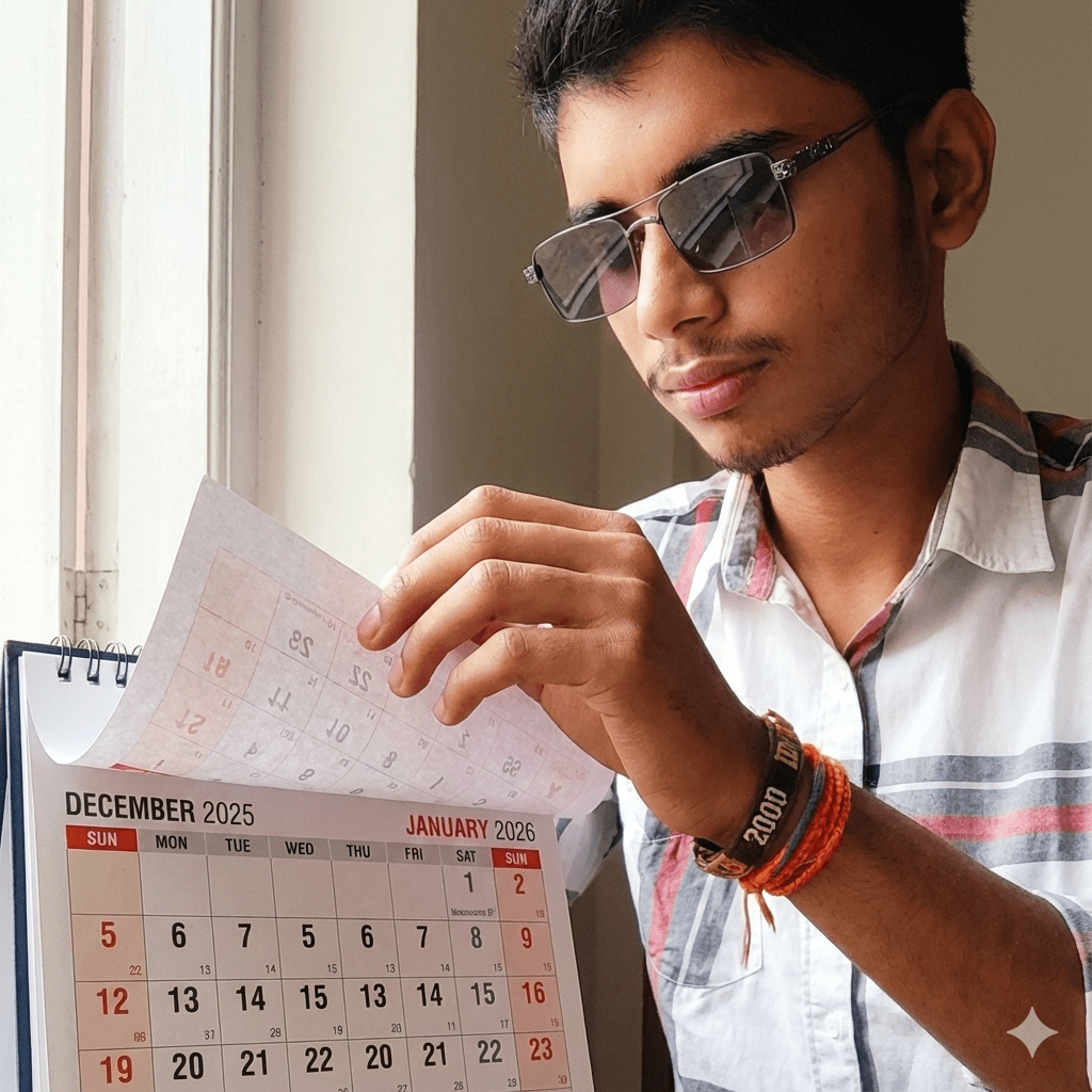 कैलेंडर पेज फ्लिप