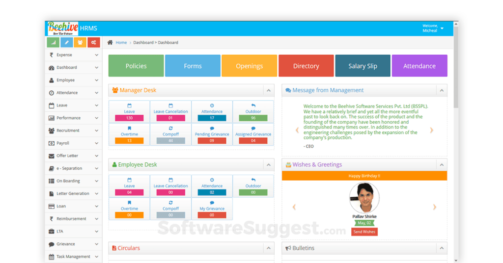 Beehive HRMS Software Image