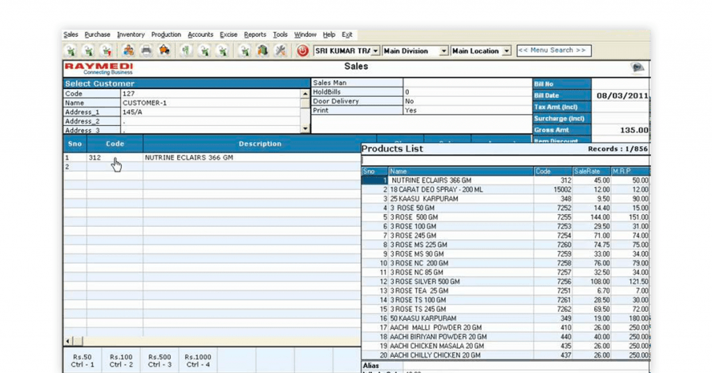 grocery store billing software - gofrugal