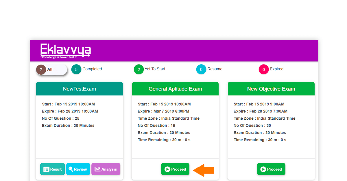 Free online examination tool