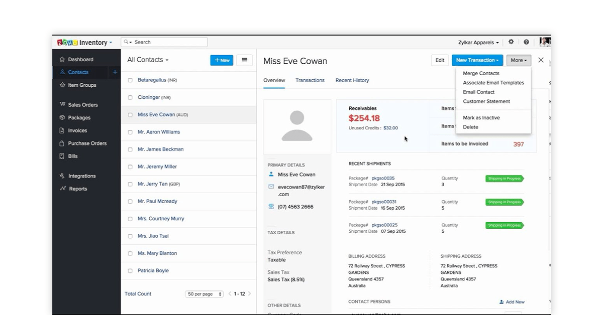 Supply chain logistics software