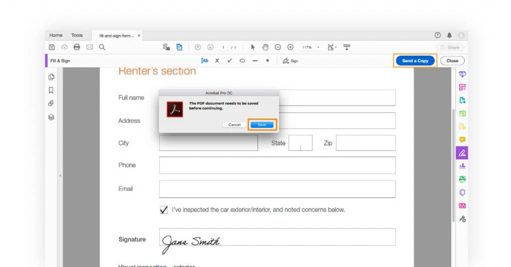 Step 4 to Add Digital Signature to PDF with Adobe Digital PDF Signer