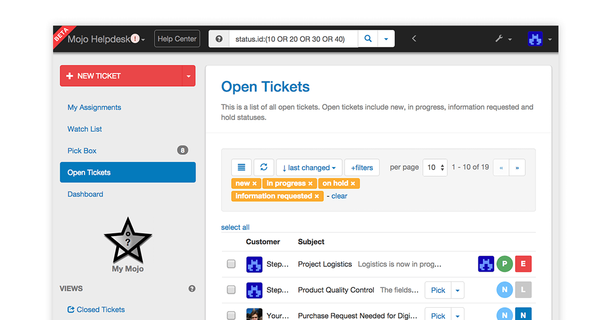 IT helpdesk ticket system