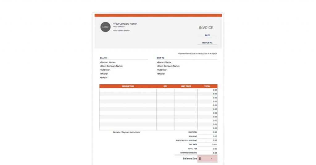 Invoice Simple Template