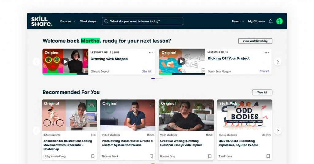 skillshare | online platform for teaching