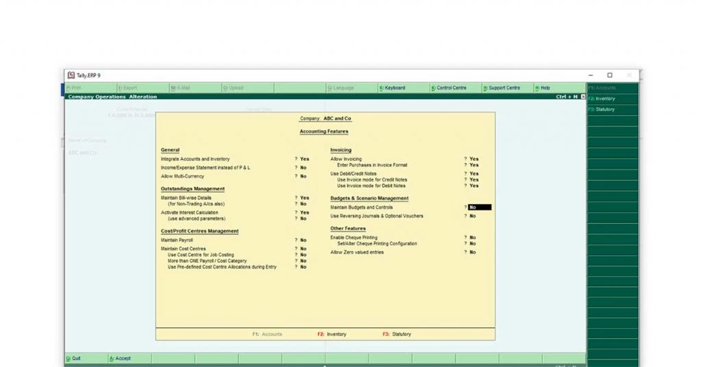 Activate Interest in the Calculation in Tally