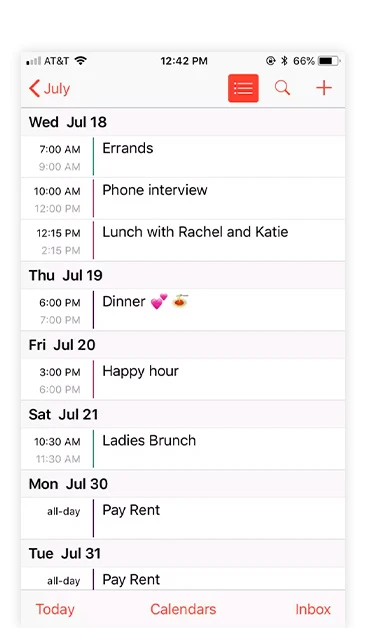 Calendar apps for iPhone