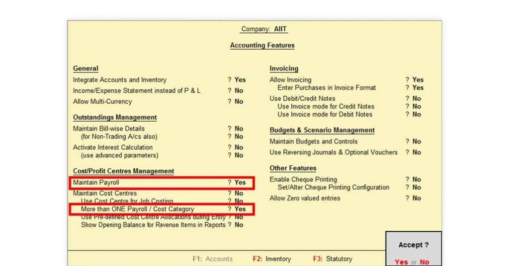 payroll entry in tally erp 9