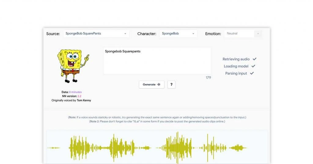 Use AI Voice Generator To Make SpongeBob Text To Speech Voice Online