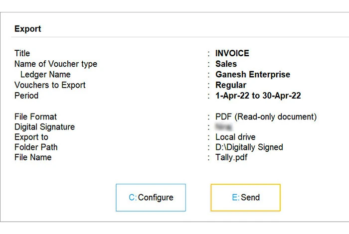 Digital Signature added to Multiple Vouchers