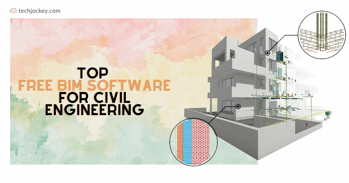 Top free BIM software for civil engineering with 3D building model visualization and detailed structural design elements.